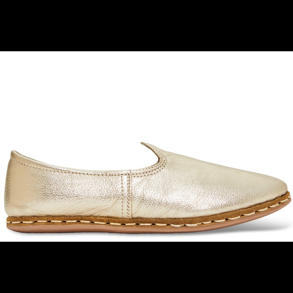 Men’s Gold Sabah Leather Slip-On in Size 43/11
